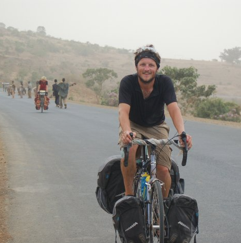 Dicky cycling across Africa