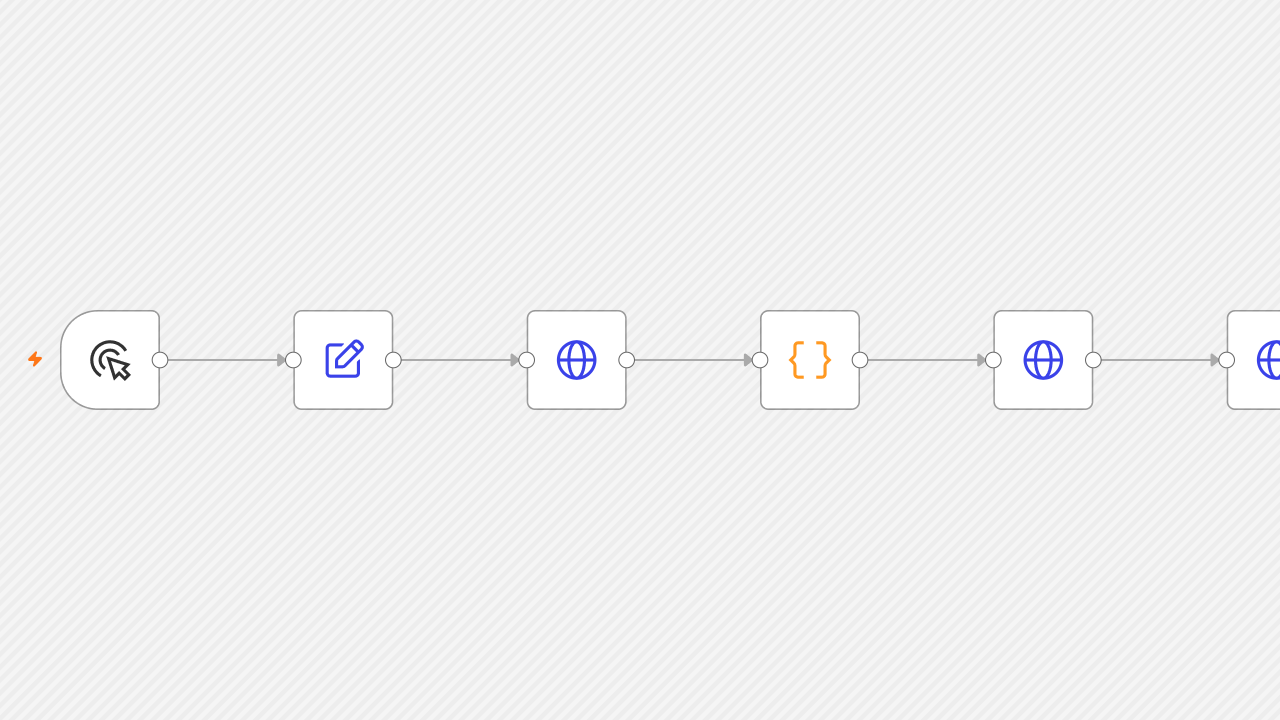 The n8n workflow for complaint evidence packs, with node names removed